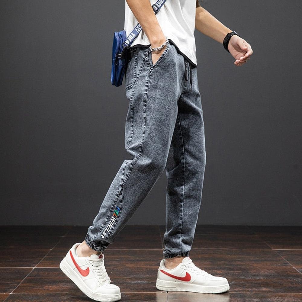 Spring Summer Men's Denim Joggers-Maas