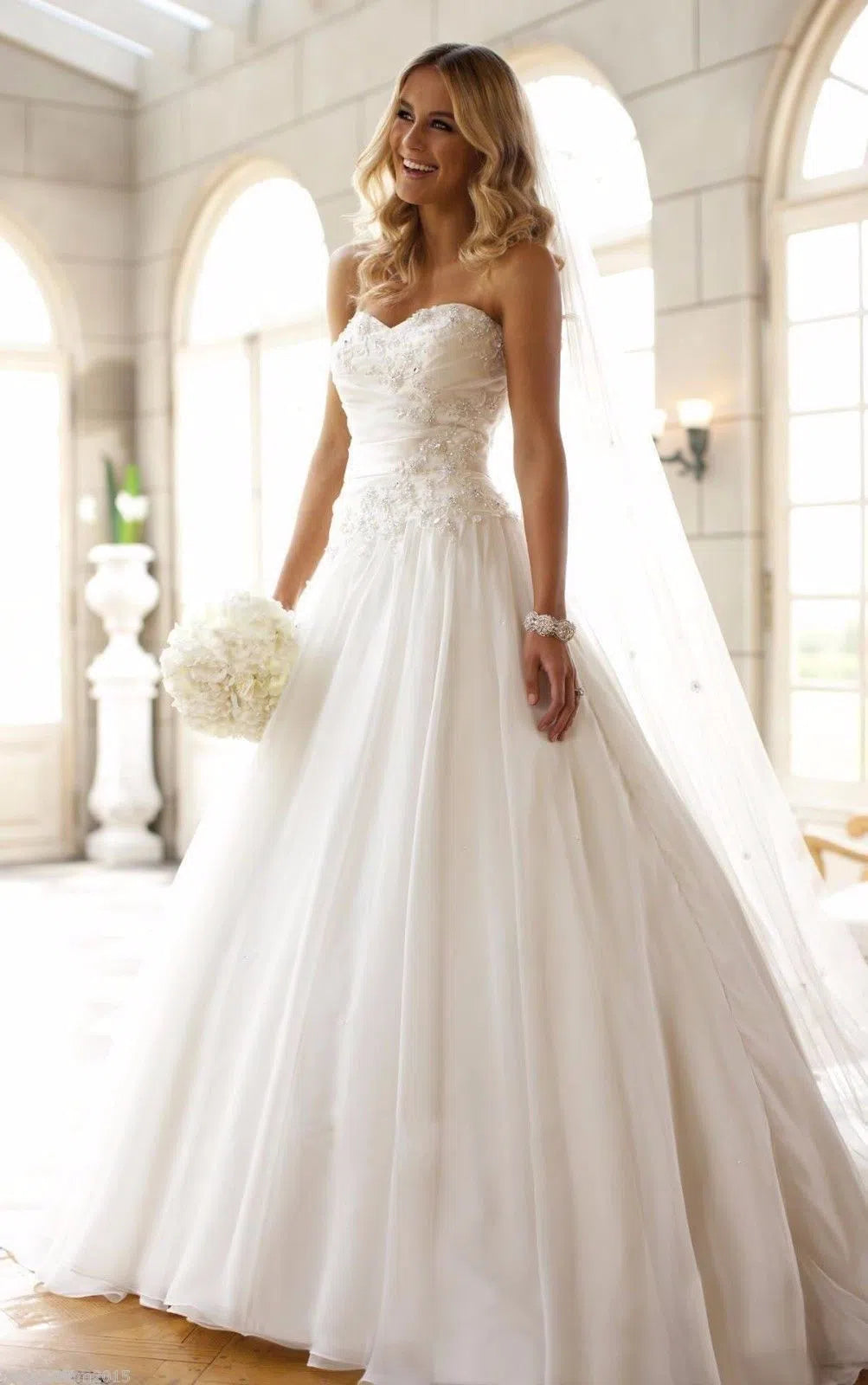 Strapless Wedding Dress Princess Large Size Pregnant-Maas