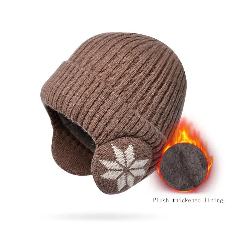 Winter Warm Plush Knitted Benines for Men Women Snow Fashion Skullies Hat Unisex Outdoor Coldproof Ear Protection Wool Caps 2022-Maas