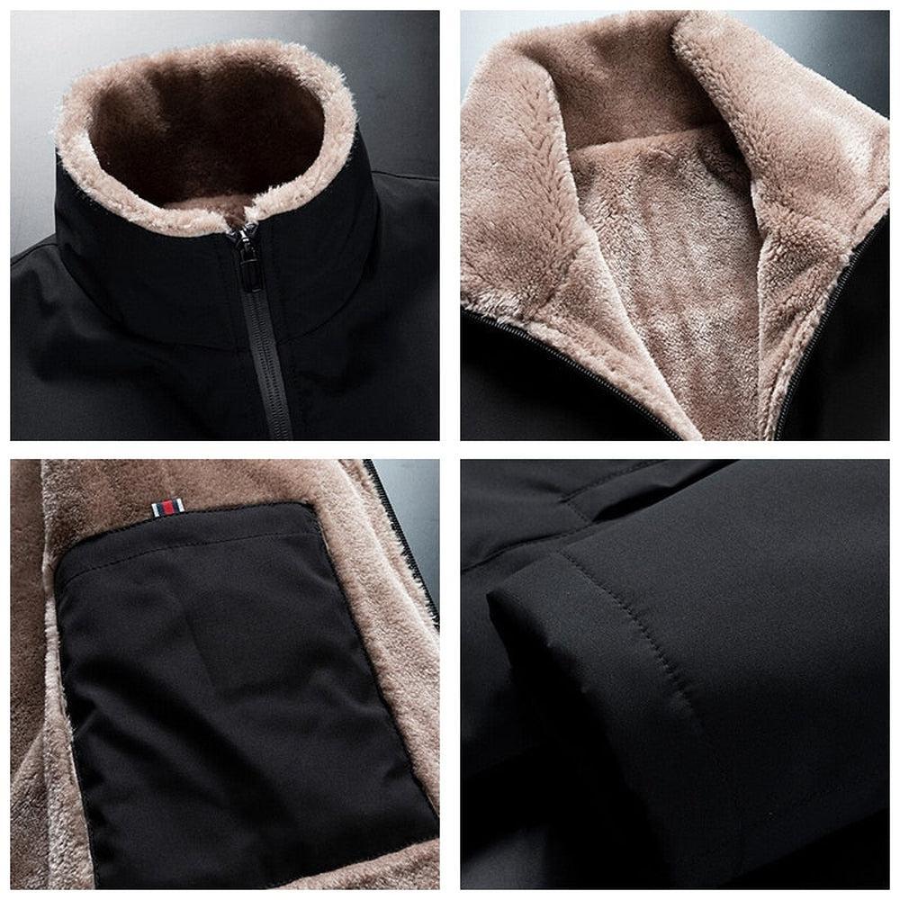 Winter Windproof Warm Thick Fleece Jacket Men-Maas