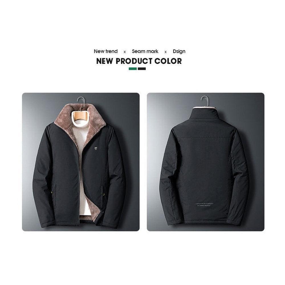 Winter Windproof Warm Thick Fleece Jacket Men-Maas