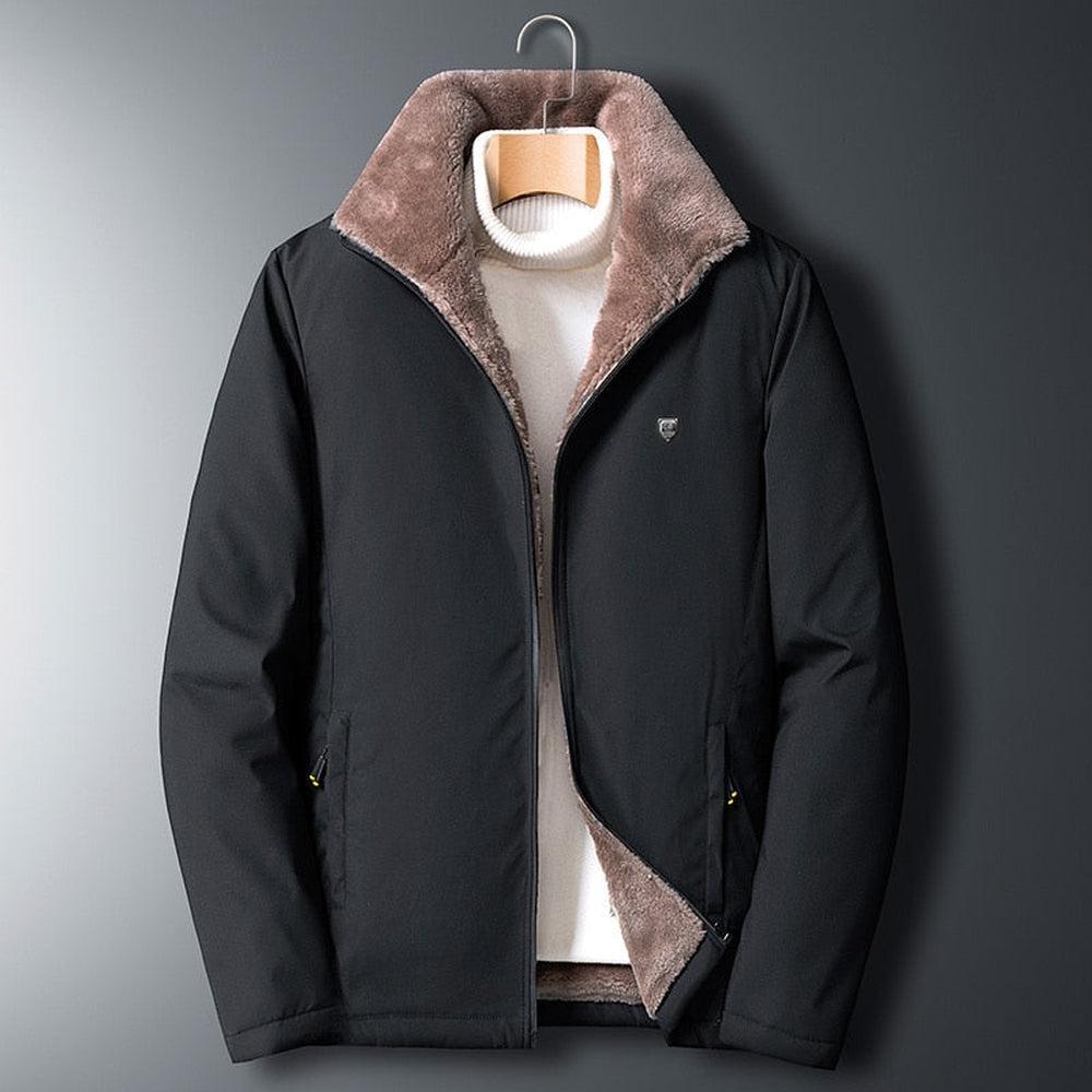 Winter Windproof Warm Thick Fleece Jacket Men-Maas