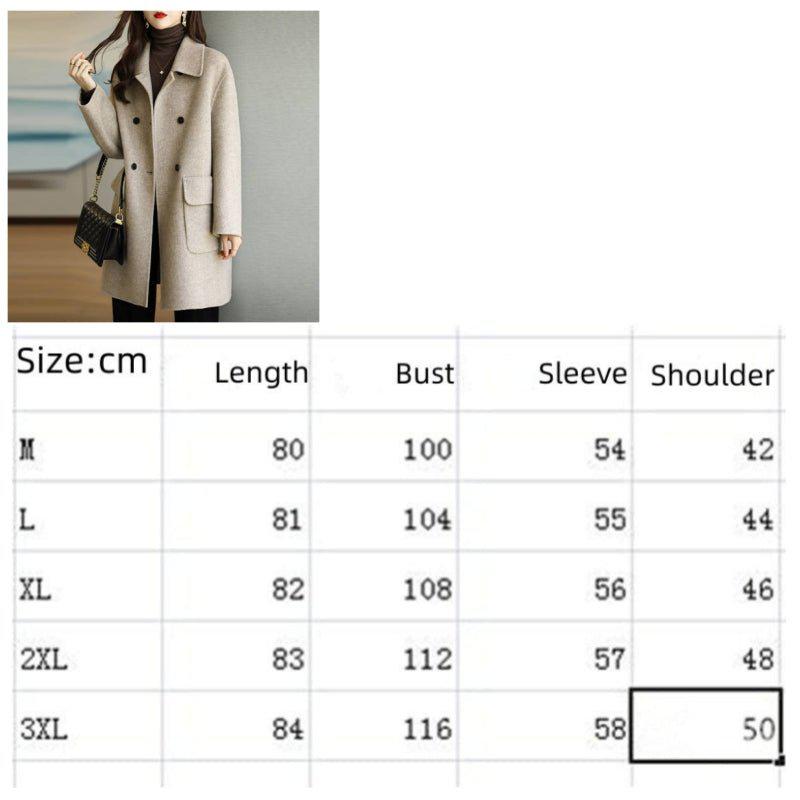 Winter Women's Coat Turn-down Collar Elegant Plus Size Casual Warm Jacket-Maas