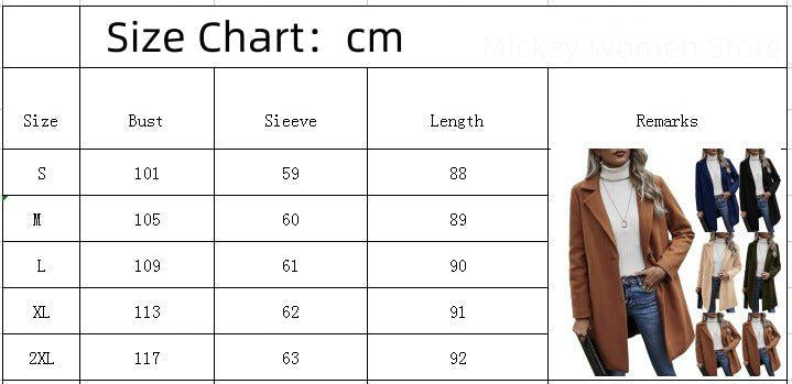 Winter Women's Coat Turn-down Collar Elegant Plus Size Casual Warm Jacket-Maas