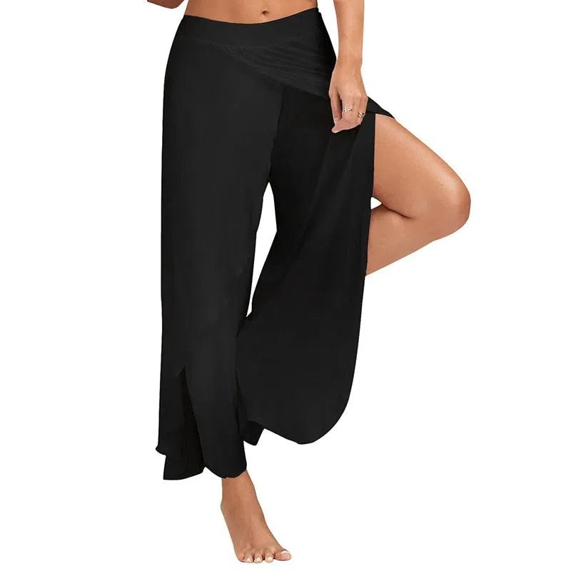 Women Wide Leg Harem Trousers Mandala Open Leg Pants Gypsy-Maas