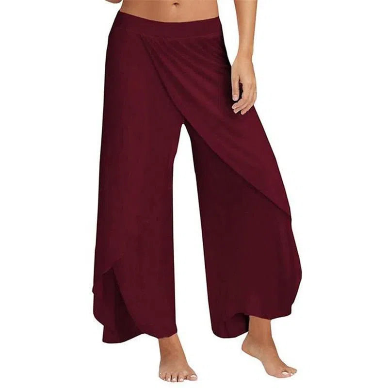 Women Wide Leg Harem Trousers Mandala Open Leg Pants Gypsy-Maas