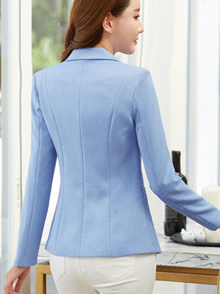 Women's Autumn Blazer Casual Slim fit Single Breasted-Maas