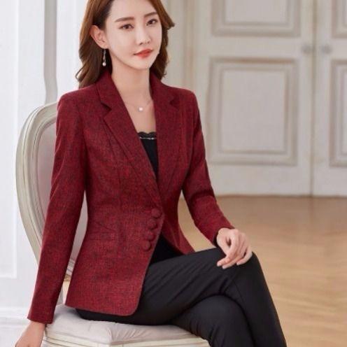 Women's Autumn Blazer Casual Slim fit Single Breasted-Maas