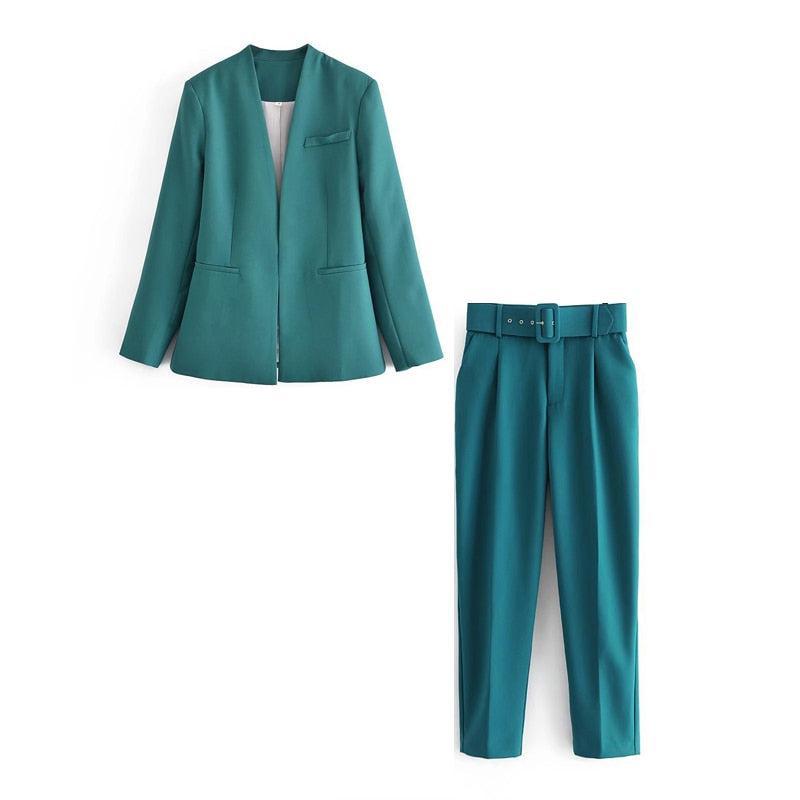 Women's Blazer Suit Slim Outfits for work formal-Maas