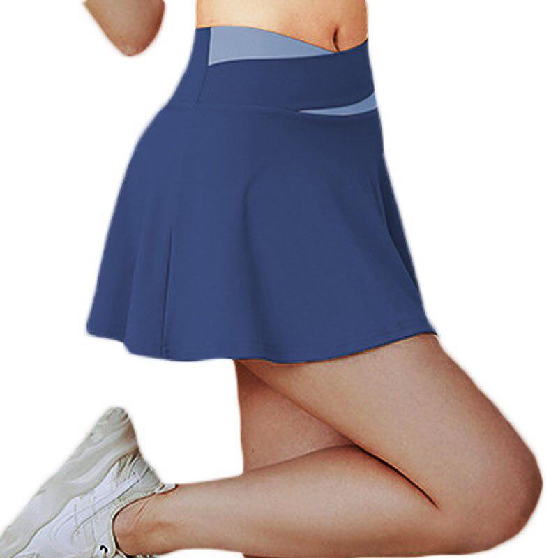 Women's Crisscross Waist Tummy Control Tennis Skirt Activewear Yoga Workout-Maas