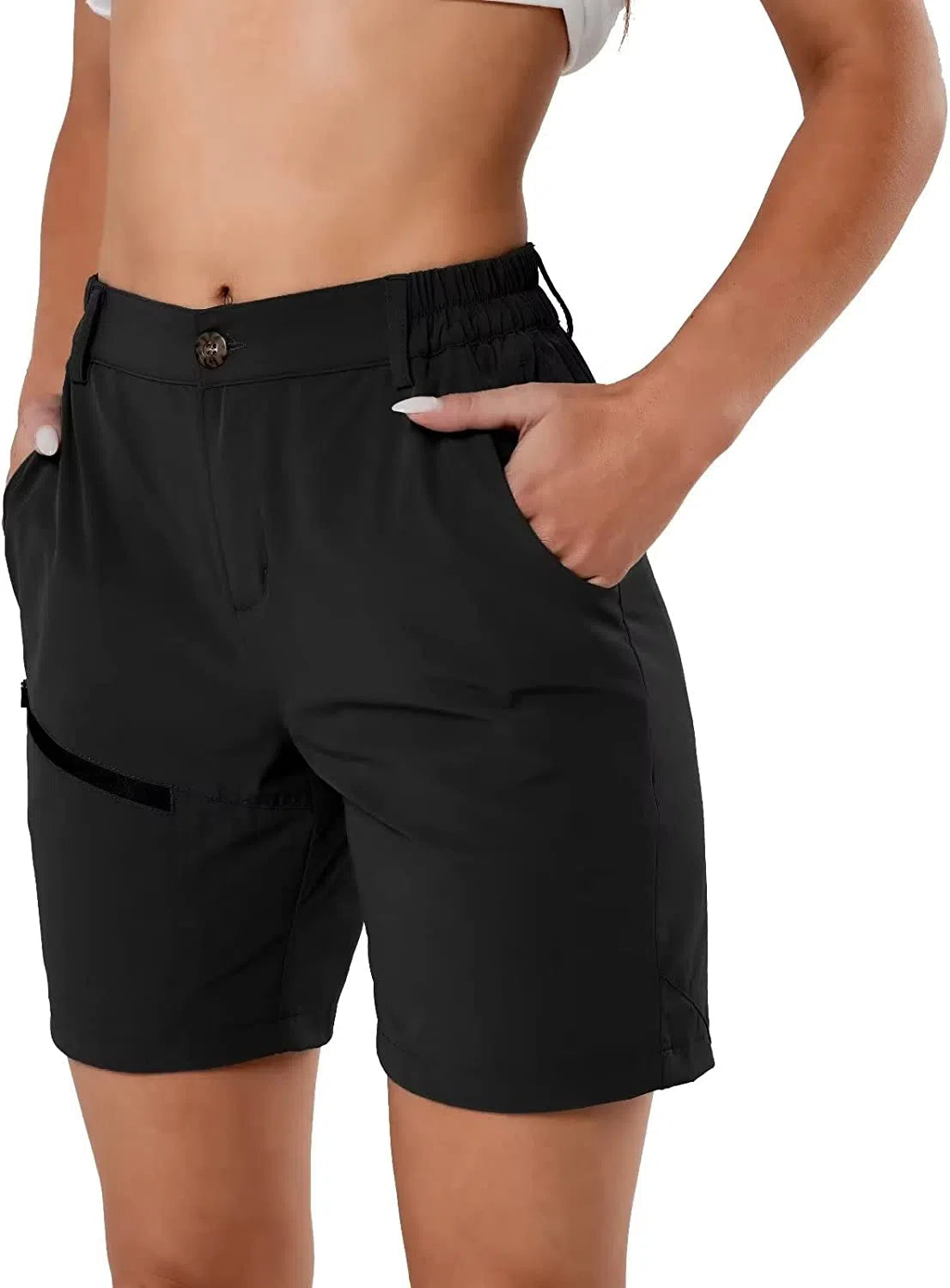 Women's Hiking Cargo Shorts Travel Active Golf with 6 Pockets-Maas