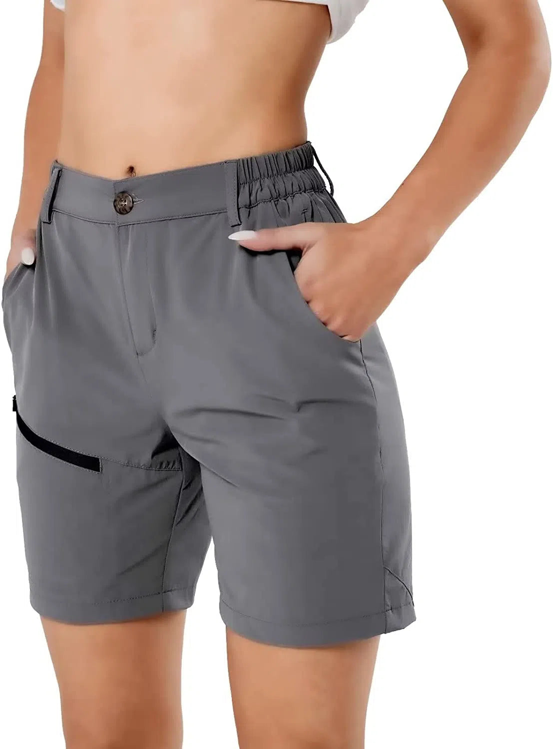 Women's Hiking Cargo Shorts Travel Active Golf with 6 Pockets-Maas