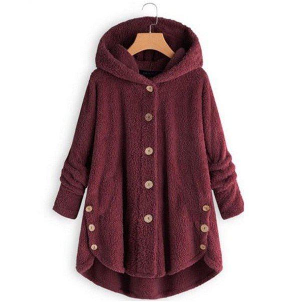 Women's Jacket Winter Coat Warm Fluffy Jacket Overcoat Outerwear-Maas