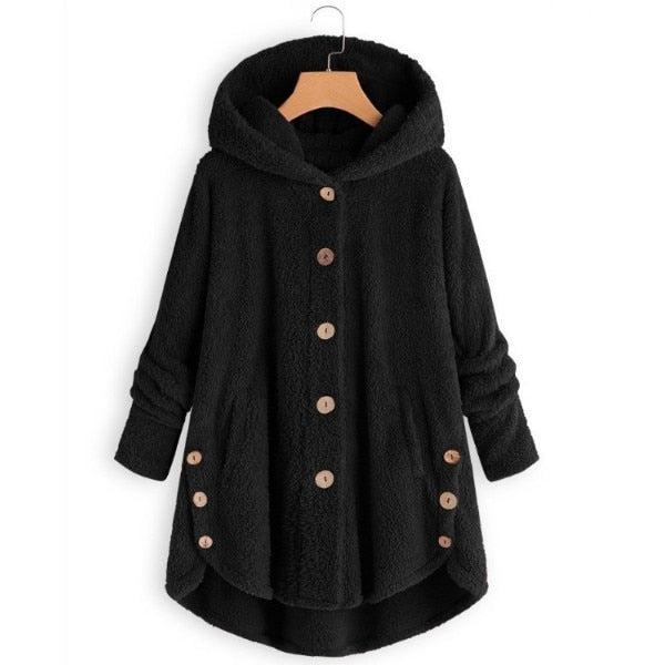 Women's Jacket Winter Coat Warm Fluffy Jacket Overcoat Outerwear-Maas