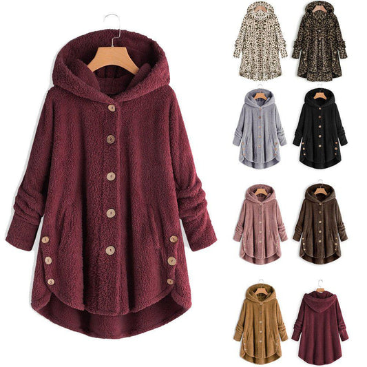 Women's Jacket Winter Coat Warm Fluffy Jacket Overcoat Outerwear-Maas