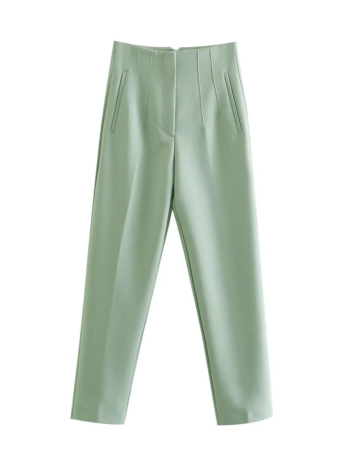 Women's Light Chic Straight Pants Vintage Trousers-Maas