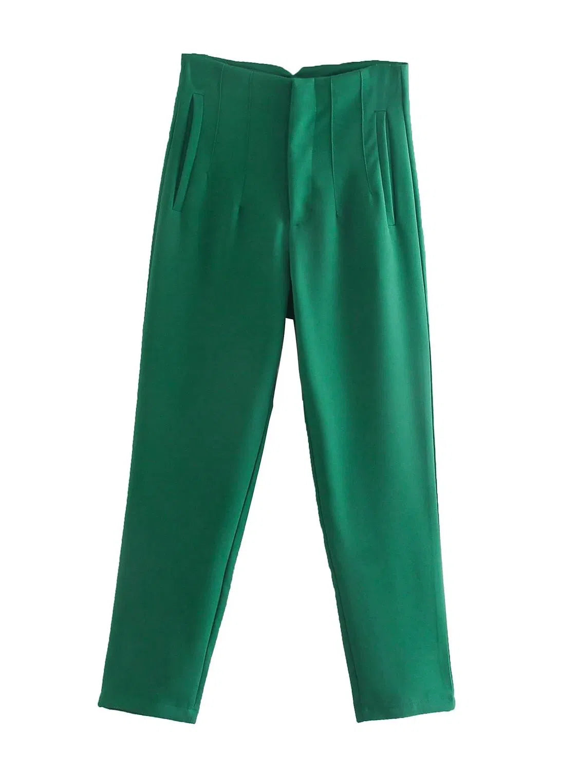 Women's Light Chic Straight Pants Vintage Trousers-Maas