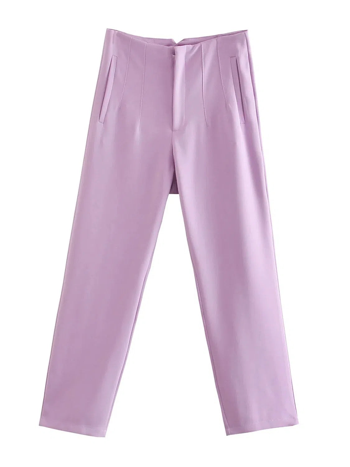 Women's Light Chic Straight Pants Vintage Trousers-Maas