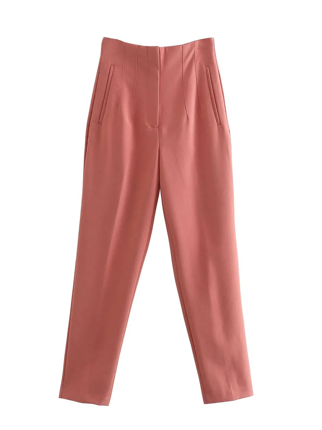 Women's Light Chic Straight Pants Vintage Trousers-Maas