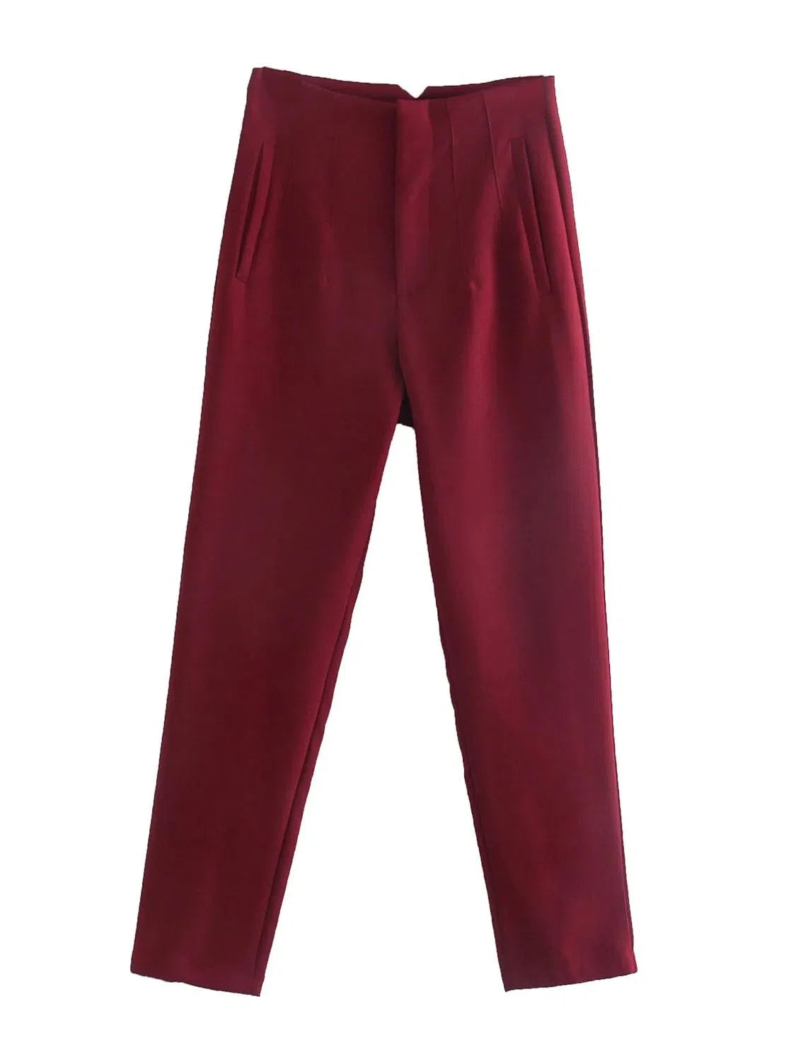 Women's Light Chic Straight Pants Vintage Trousers-Maas