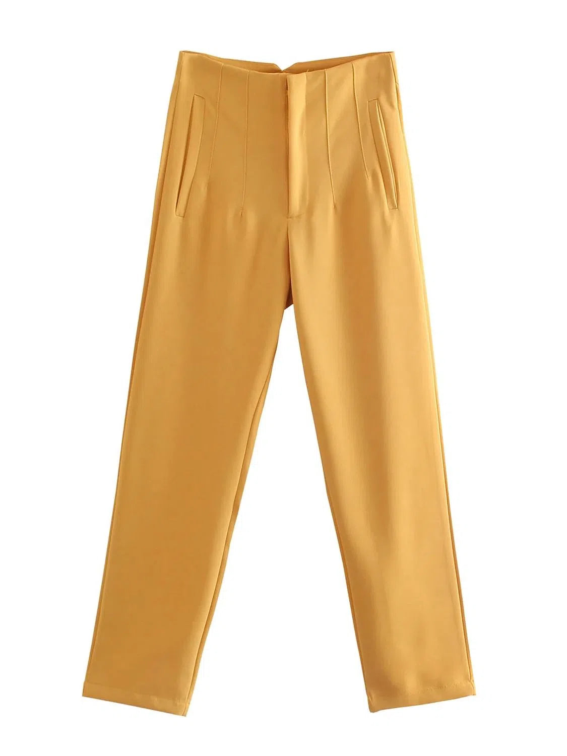 Women's Light Chic Straight Pants Vintage Trousers-Maas