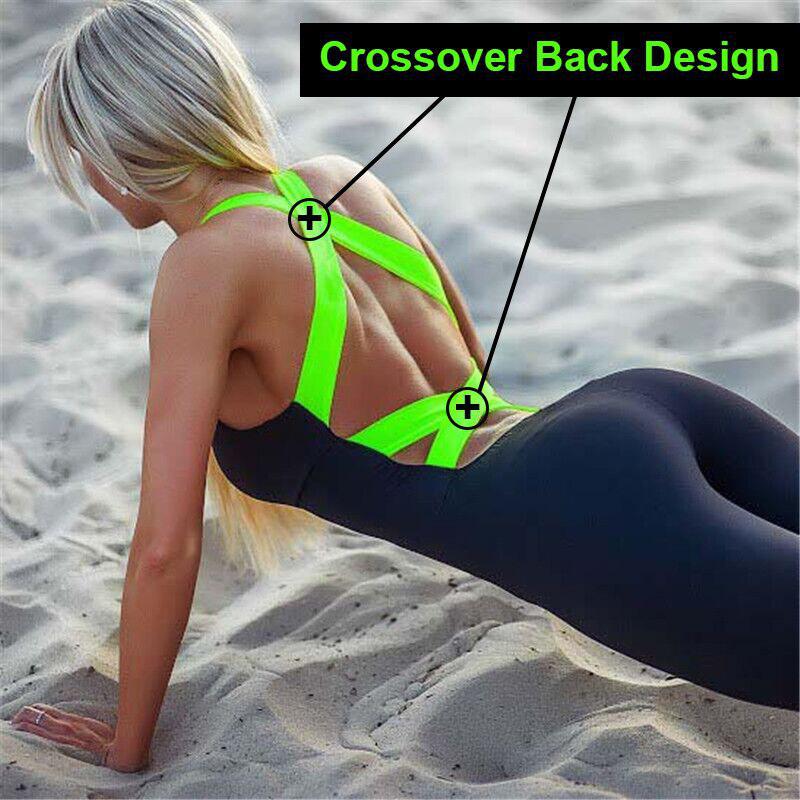 Women's One Piece Backless Sport Suit Workout Tight, Dance Sportswear Yoga Set-Maas