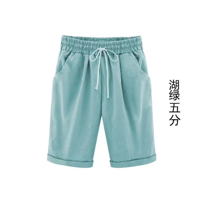 Women's Shorts Bermuda Loose Casual Stretchy Cotton Breathable-Maas