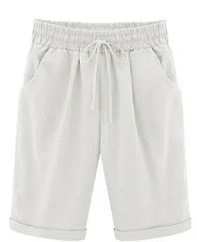 Women's Shorts Bermuda Loose Casual Stretchy Cotton Breathable-Maas