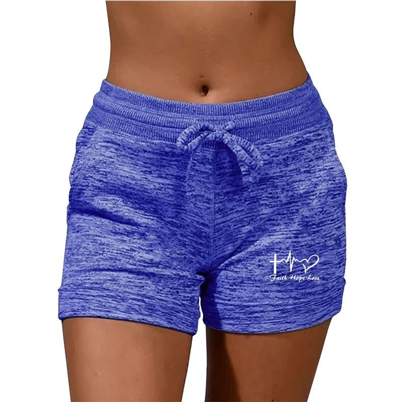 Women's Shorts Sexy Drawstring Elastic Fitness-Maas