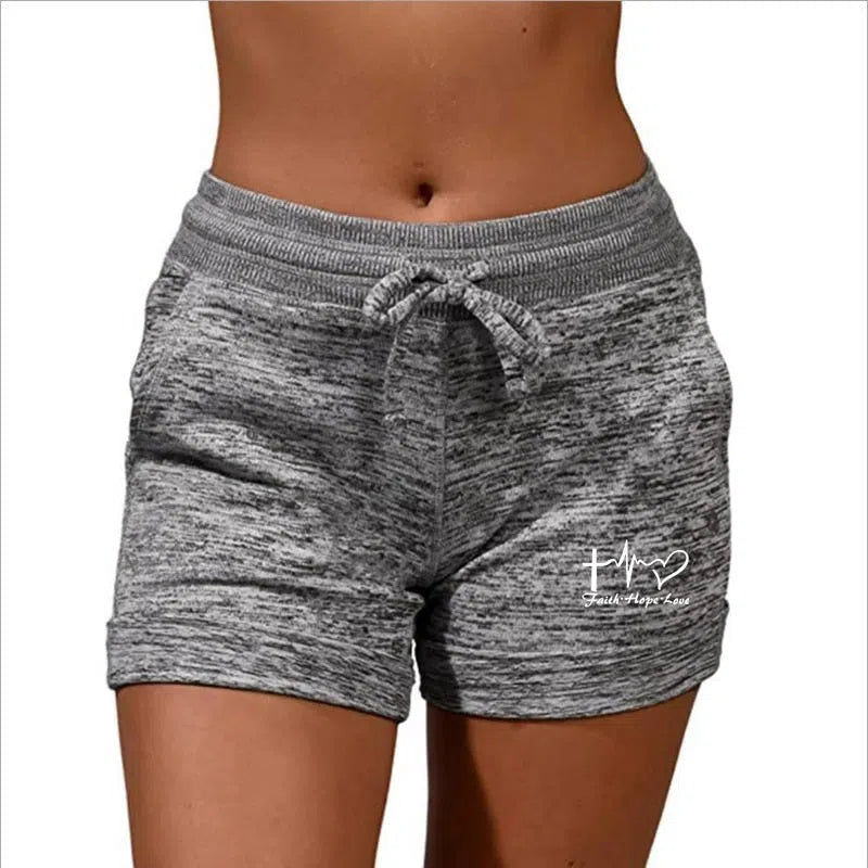 Women's Shorts Sexy Drawstring Elastic Fitness-Maas