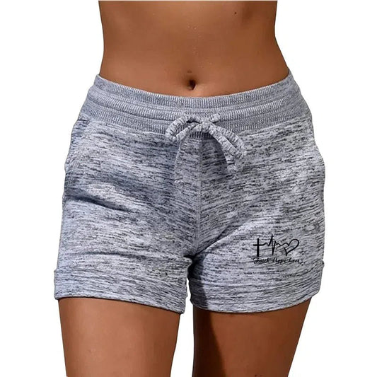 Women's Shorts Sexy Drawstring Elastic Fitness-Maas