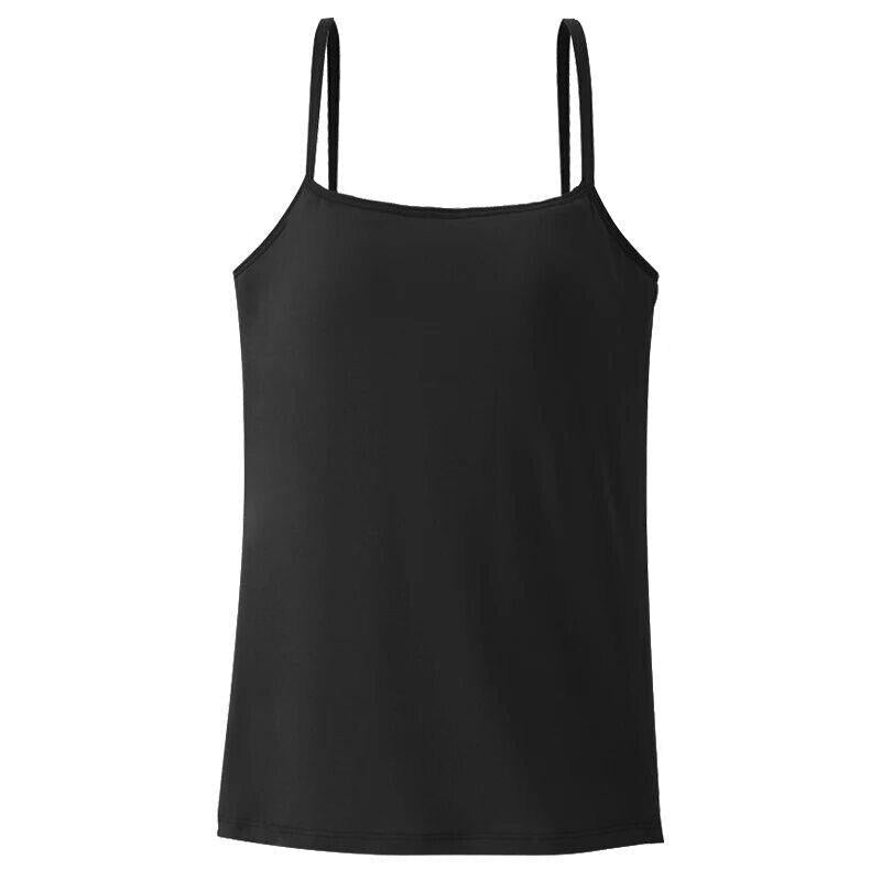 Women's Top Camisole Stretch Chest Pads Cropped Top Tanks Camis-Maas