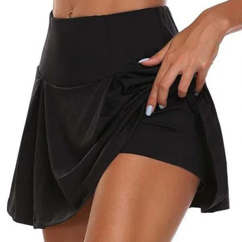 Women's Two Piece Sports Short Skirt Dance Leggings Sexy-Maas