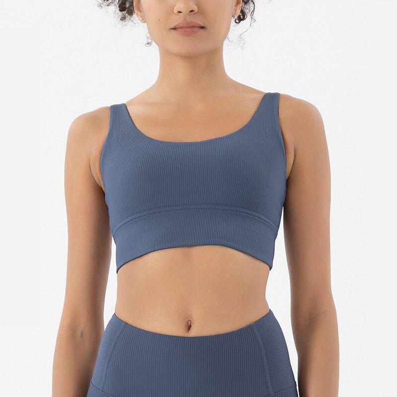 Women's Yoga Sets Ribbed Set Seamless Fitness Workout Activewear-Maas