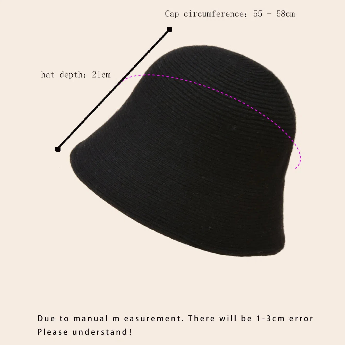 Wool Bucket Hat Korean Fashion Japanese Retro Autumn Winter knitted Panama Cap Fisherman Hat Girl Fedora Hat Women Black Hats-Maas