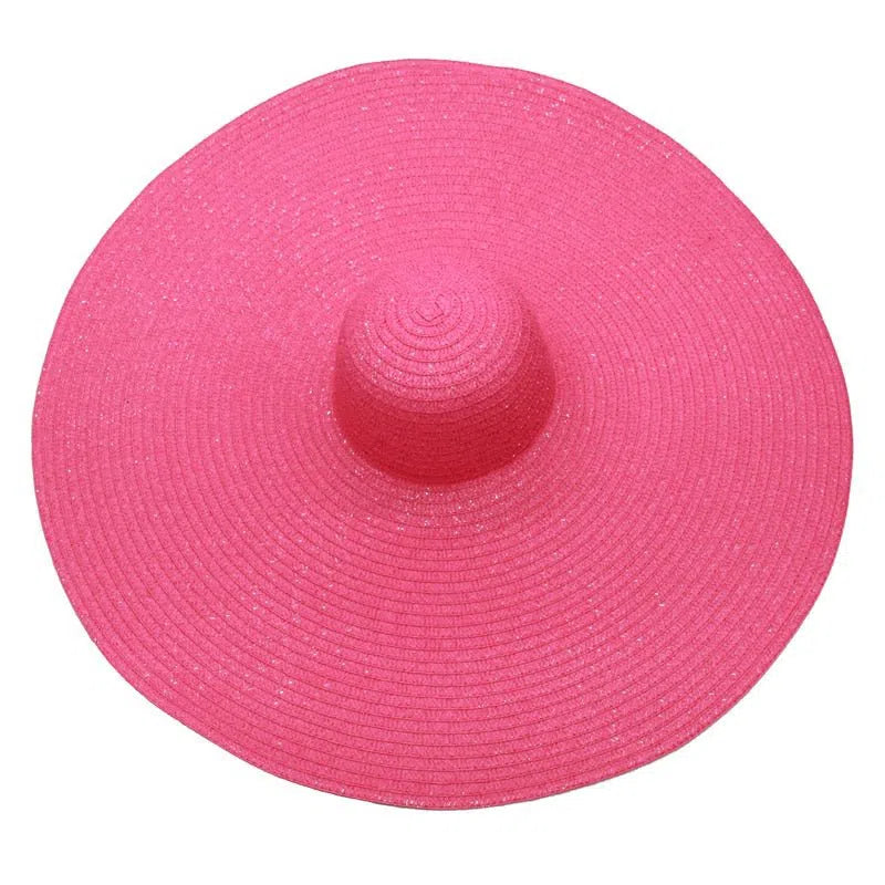 foldable women oversized hat 70cm diameter large brim summer sun beach hats wholesale-Maas