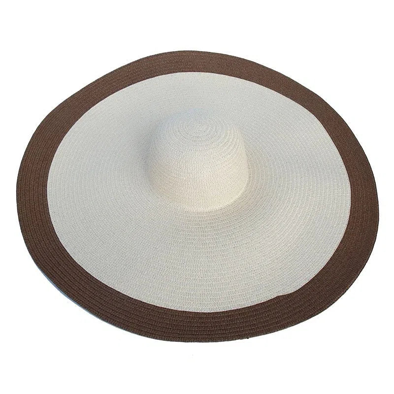 foldable women oversized hat 70cm diameter large brim summer sun beach hats wholesale-Maas