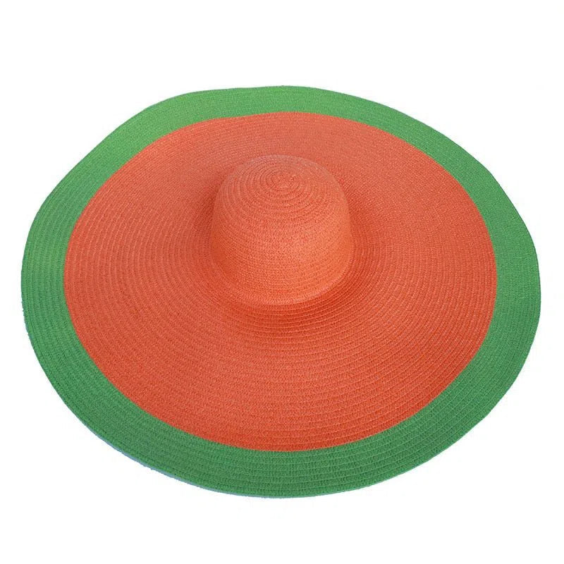 foldable women oversized hat 70cm diameter large brim summer sun beach hats wholesale-Maas