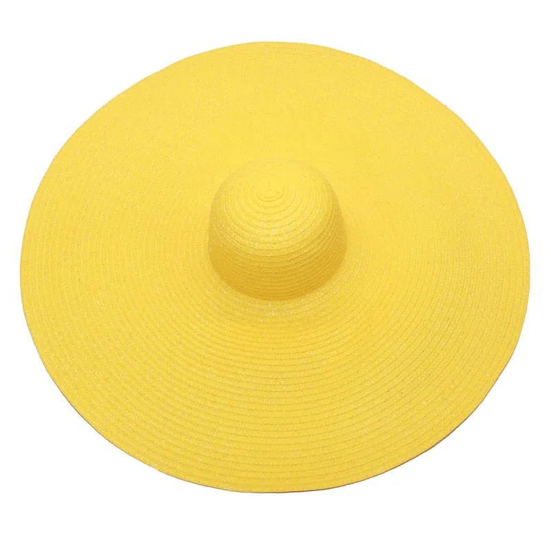 foldable women oversized hat 70cm diameter large brim summer sun beach hats wholesale-Maas