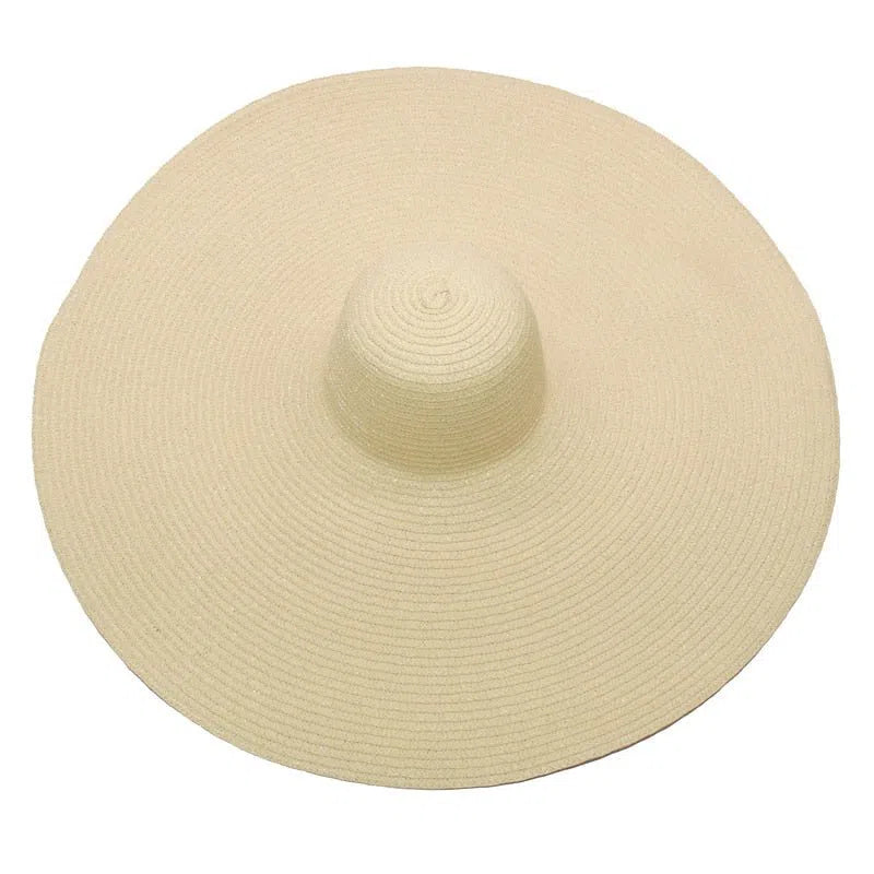 foldable women oversized hat 70cm diameter large brim summer sun beach hats wholesale-Maas