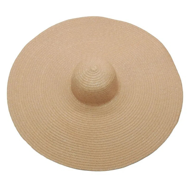 foldable women oversized hat 70cm diameter large brim summer sun beach hats wholesale-Maas